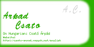 arpad csato business card